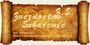 Zvezdoslav Šubarević vizit kartica